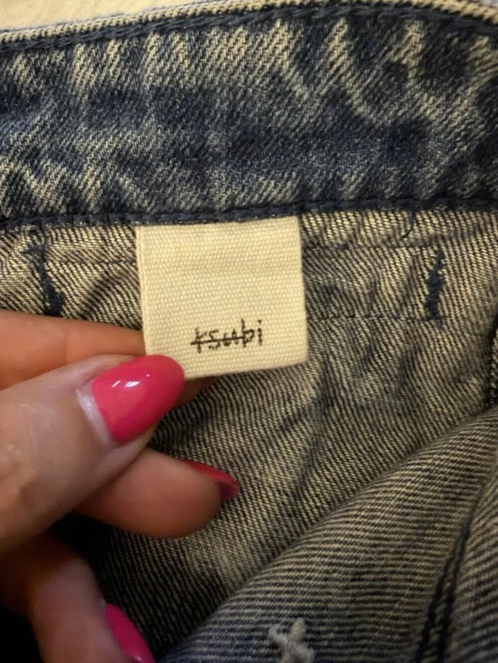 Ksubi Women’s Straight N Narrow Denim Jeans Bail Out Blue Size 30